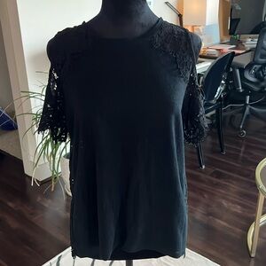 Generation Love Black Lace Sleeve Women’s Top